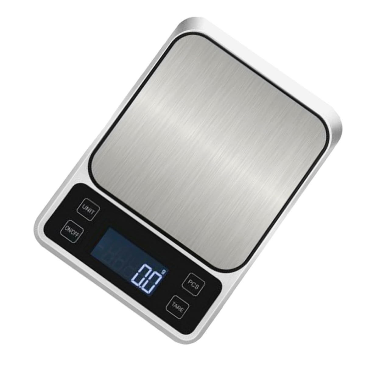 Báscula y para Precisión de Adecuado Alta Capacidad de 5kg/1g Electrónica Portátil de Acero Inoxidable Pesar Cocina Alimentos y Repostería