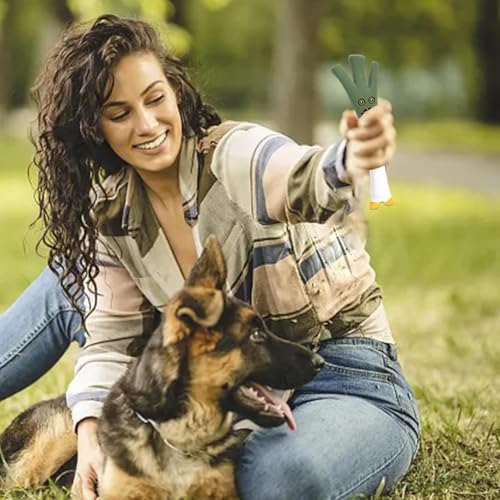 Gemüse Hundespielzeug Kauspielzeug für Hunde, Lauch Beißspielzeug für Welpen, wildes Kauspielzeug, Cartoon-Gemüsespielzeug, Beißspielzeug aus Latex, Spielzeug