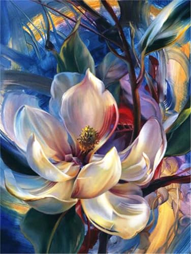Diamond painting fleur colorée 5D grand format 90x120cm pour broderie point de croix adulte et enfant