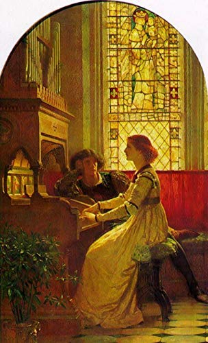 Peinture à l'huile célèbre Harmonie Dicksee toile peinte à la main