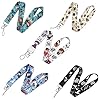 5 Stück Anime Schlüsselband,Universale Umhängeband,Schönes Lanyard,Bunte Schlüsselbänder Für Ausweishülle Mit Clip,Kartenhalter,Schlüssel,Fahrkartenhülle, Schlüsselbänder,Handy Band