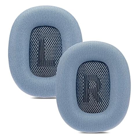 Damex Replacement earpads for Apple airpods max Headphone, Protein Leather Ear Cushion (Blue) Cover