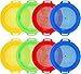 Suwimut 8 Pack Sand Sifter Sieves for Beach Sand, Beach Toy Gardening Digging Finding Treasure Shells Rocks, Multicolor Plastic Sand Sifting Pan Gift Set Bundle for Kids Boys Girls, 8.75 x 9.75 Inches