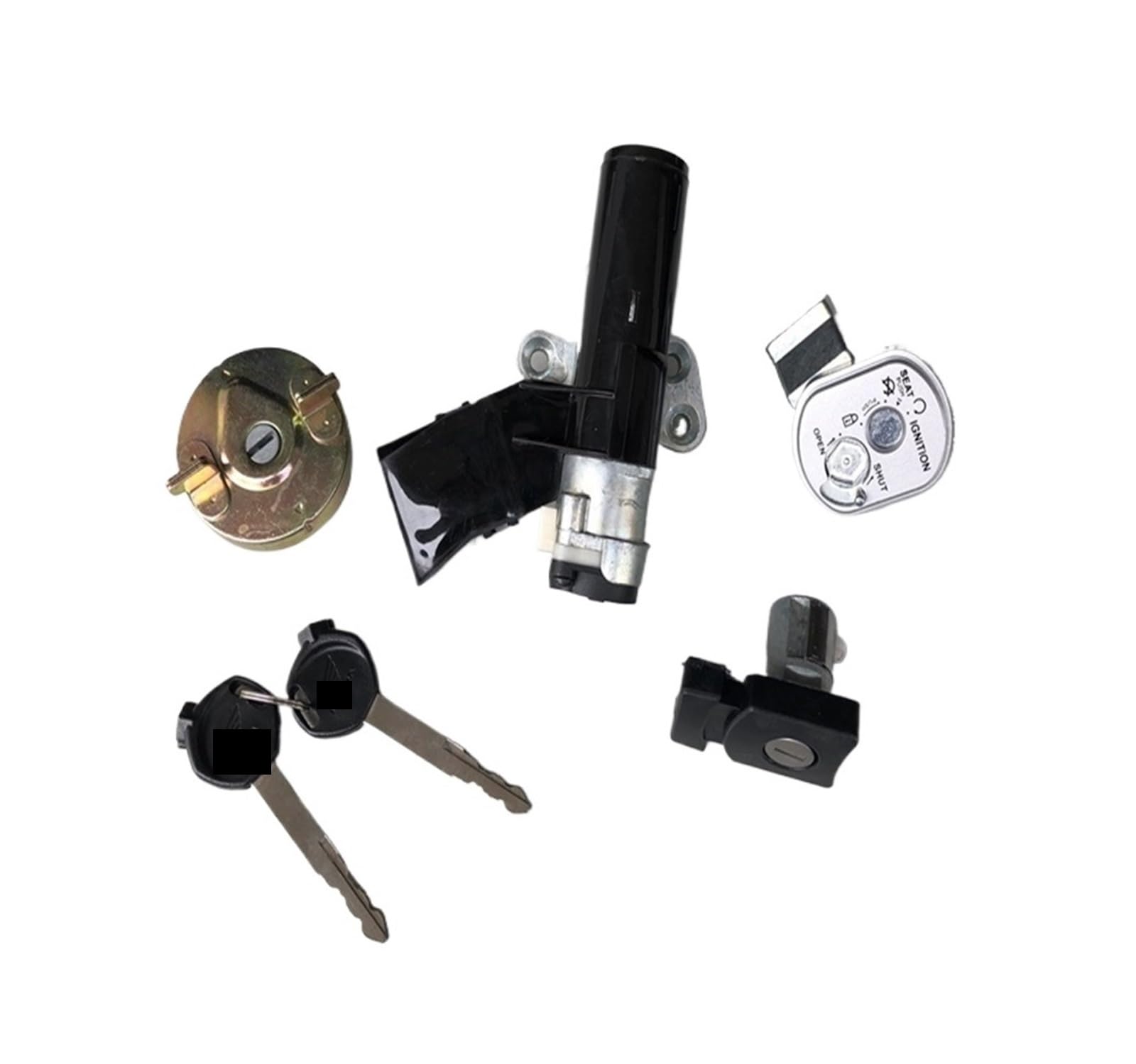 Compatible Con Honda NHX110 SCR110 LEAD 110 GFM 110cc Motocicleta Bloqueo Completo Llave De Encendido Conjunto Asiento Cerradura de encendido con llaveJuego