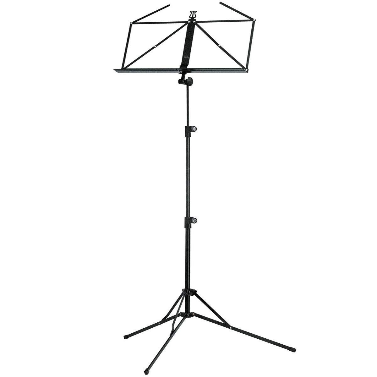 K&M 100/5 Black Notenständer Notenpult Schwarz + keepdrum MG10 Magnete 2 Stk.
