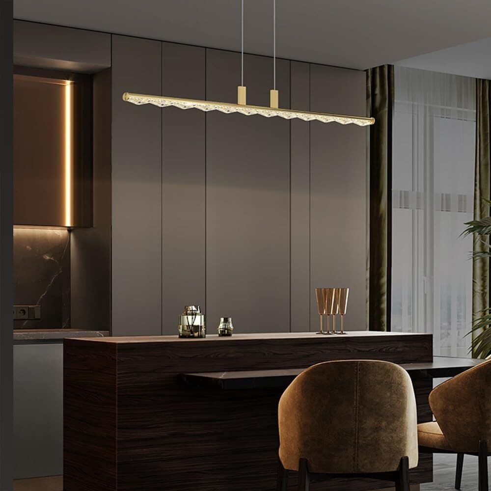 Dario Moderno a LED Moderno lineare a Sospensione Dario dimmerabile Acrilico Altezza reabile Dari a Sospensione per Soggiorno Tavolo da Pranzo Bar per Isola Cucina
