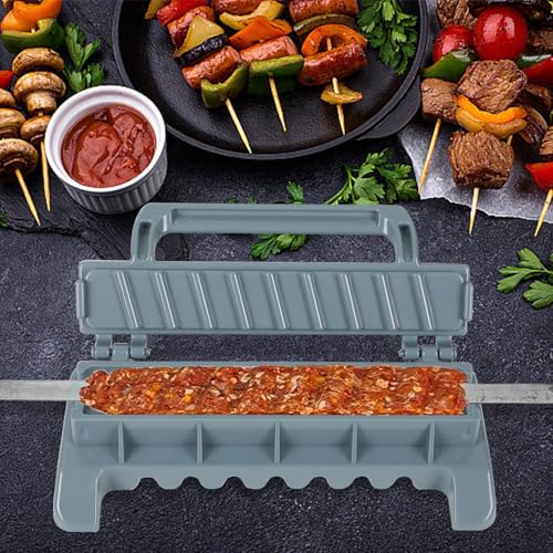 Kebab Maker Presse Spieße, Aktualisiertes Einfache Kebab Maker Presse Kebab, Tragbare Kabob Grillspieße, Wiederverwendbare Manuelle Kabob, Manueller Kabob Maker, Kabob Maker für Grillpartys – Bild 8