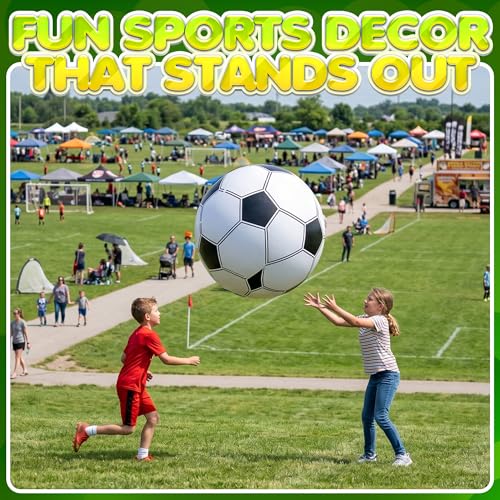 24-Inch Giant Inflatable Soccer Balls - Blow Up Party Decoration - 3 Pack by KiddieLoot - Image 4