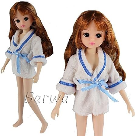 Amazon Barwawa リカちゃん服ナイトウェアバスローブハンドメイドネグリジェ部屋着パジャマカジュアルスタイルのリカちゃんリカちゃんのガウン ハウス おもちゃ