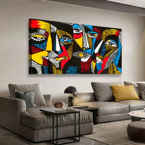 Abstract Human Face Canvas Wall Art