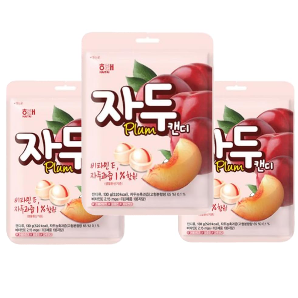 Dulces de ciruela dulce y ácida coreana 130g x 3 bolsas miniatura 1