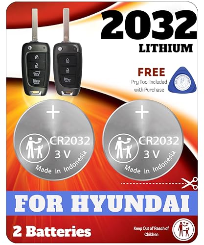 Car Key Fob Battery for Hyundai CR2032 (2 Pack) OEM ...