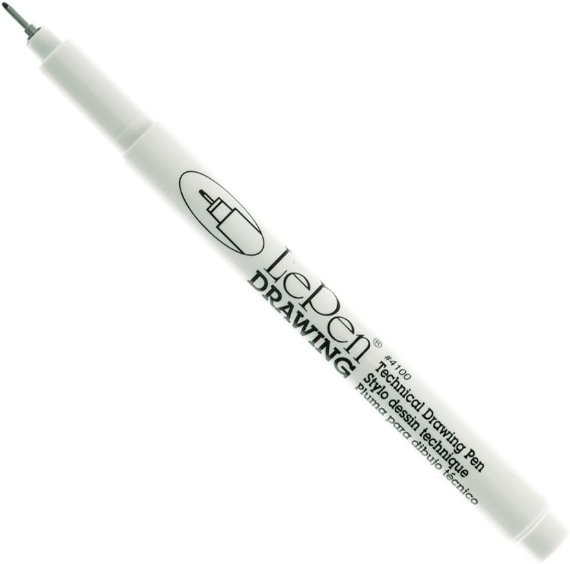 Uchida of America 0.5mm Tip Le Technical Drawing Pen Art Supplies, Black
