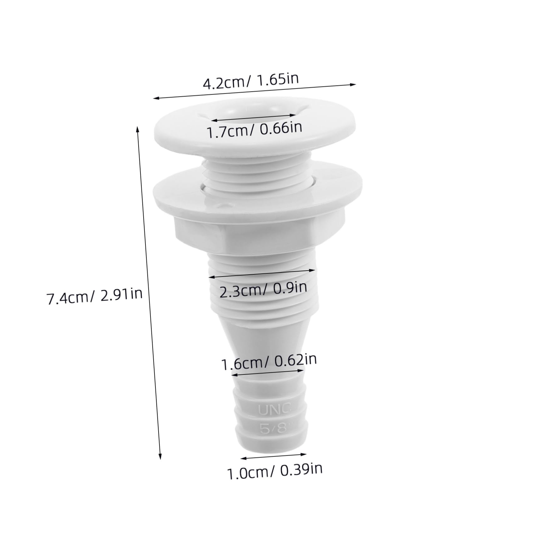 Sosoport Thru Hull Fitting for Boats Plastic Accessory for Efficient Bilge Water Drainage Durable and Yacht Hose Connector for Enhanced Safety
