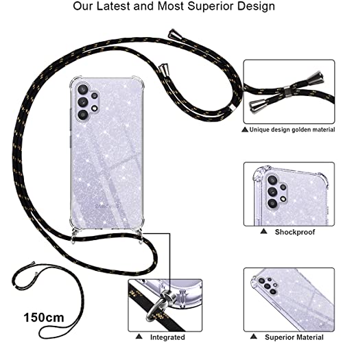 Yoedge Capa transversal para Samsung Galaxy A73 5G - 6,7 polegadas, capas de telefone com cordão aju