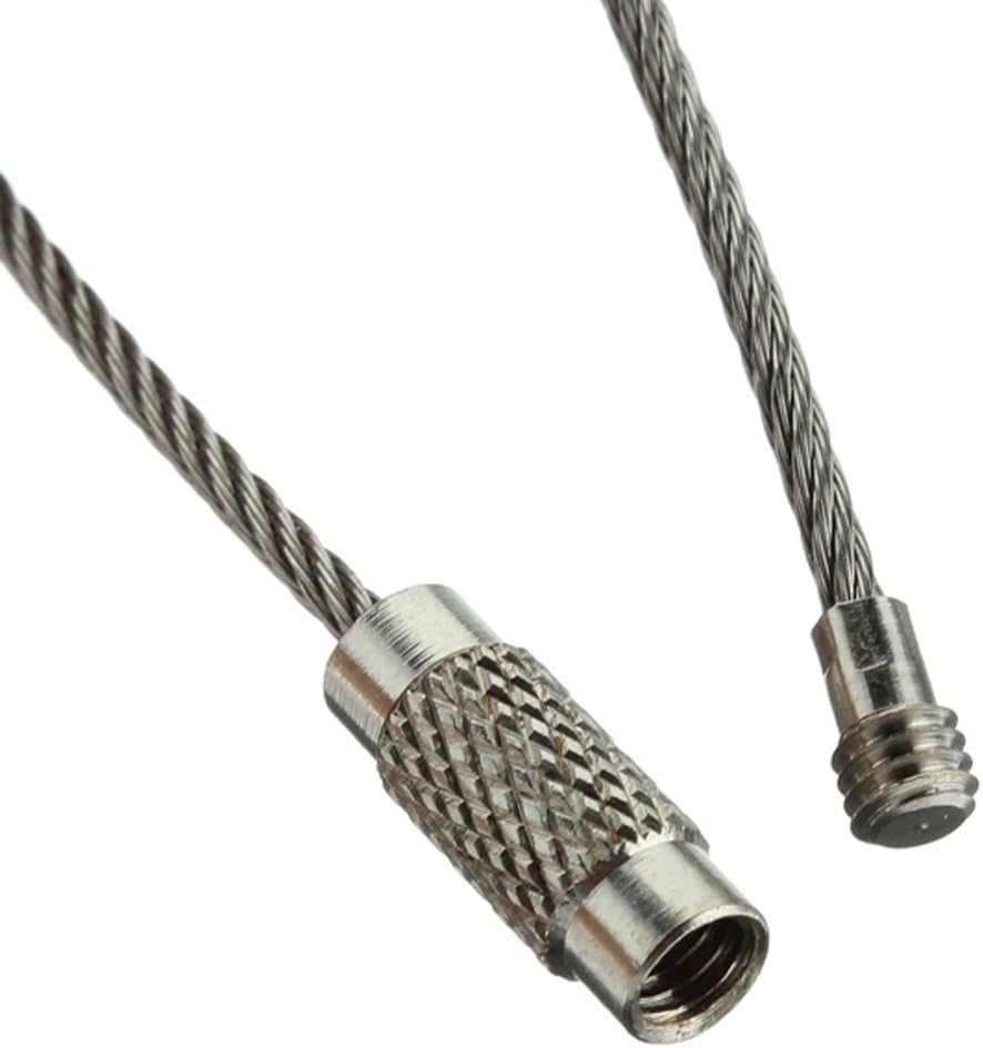 5pcs Key Ring Keychain Aircraft Cable Wire Stainless Steel Gear