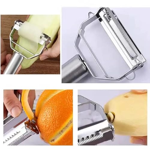 Kitchen Vegetable Peeler Stainless Steel Melon Planer Double-Head Peeler Household Multiple-Function Fruit And Vegetable Peeler #TOP3