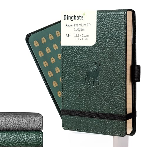 Dingbats* - Tierwelt Reporter Notizbuch A6 Blanko - Hardcover PU Leder Journal für Arbeit, Reisen - Elastischer Verschluss, Stifthalter, Lesezeiche