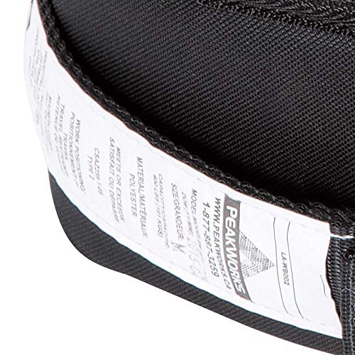 Image of Peakworks Fall Protection Safety Harness Restraint Belt with Padded Lumbar Support, 1 D-Ring, Black, XXL, V8056015
