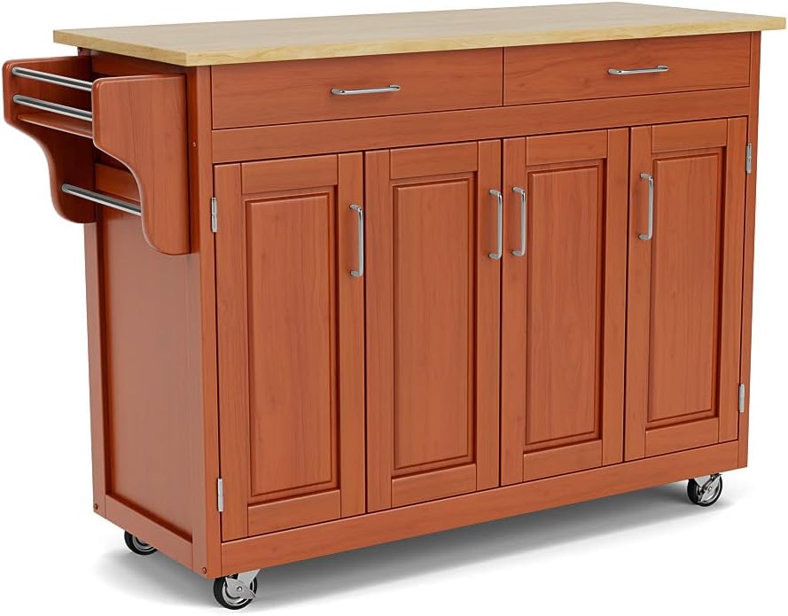 Homestyles Create-a-Cart Brown Mobile Kitchen Cart