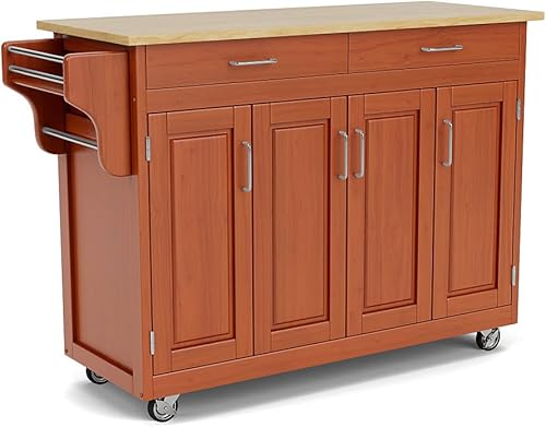 Homestyles Create-a-Cart Brown Mobile Kitchen Cart