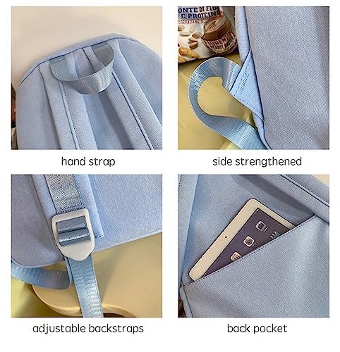 JHTPSLR Preppy Backpack Y2K Aesthetic Backpack Colorful Stars Cute Aesthetic Casual Daypack Laptop Backpack Mochilas (Yellow)3