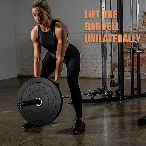 Pinroyal Bumper Plates 15Lb Set, Olympic Weight Plates With 2 Inch Stainless Steel Hub, Rubber Barbell Weights To Protect Floor, Smooth Strength Training Plates To Protect Bar From Scratches, Pair #TOP4