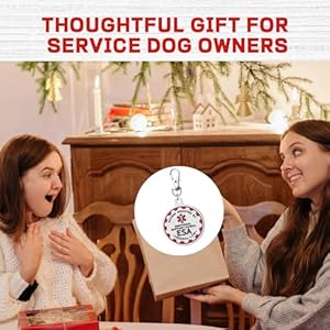   Service-Dog-Tag-Service-Dog-ID-Tag-Engraved-Stainless-Steel-Enameled-Regular-Emotional-Support-Dog-Animal-Tags-for-Large-Dogs-Cats-Collars-Vests-Harnesses-Essential-Name-Badge