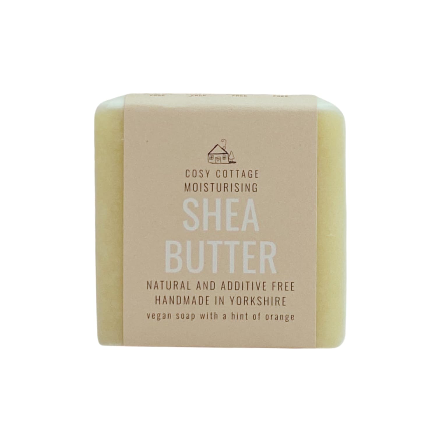 Cosy Cottage Shea Butter Facial Soap (55g) with Muslin Cloth (30cm x 30xm), 55 g (Pack of 1)