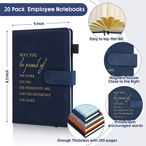 Roowest-20-Pcs-Team-Gifts-for-Employees-Thank-You-Bulk-Gifts-A5-Leather-Notebooks-May-You-Proud-of-The-Work-You-Do-Journals-for-Christmas-Client-Gifts-Volunteer-Appreciation5-ColorProud