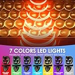 Red-Light-Therapy-for-Face and Neck, 7 Colors LED Facial Light Therapy Mask - Birthday, Christmas, Mothers Day, Valentines Day, Self Care Gifts for Her Women Mom Best Friend Wife Teacher (Black) - Image 3