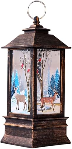 Miniatura 10 de Ochine Linterna de globo de nieve de Navidad iluminada para decoración de Navidad, Papá Noel, muñeco de nieve, reno, vacaciones, globos de nieve