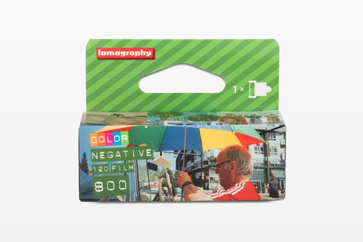 Lomography Color Negative Film, 120 Format, ISO 800, Single Roll, C41 Process