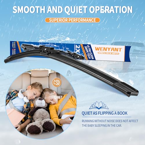 Image of 28 inch /28 inch Windshield Wipers Compatible with Ford Edge 2015-2020 Focus 2012-2018 Escape /Fusion 2013-2019 Front Wiper Blades for My Car Original Equipment Automotive Replacement (Set of 2)