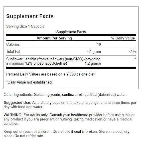 Swanson Sunflower Lecithin Herbal Supplement Promoting