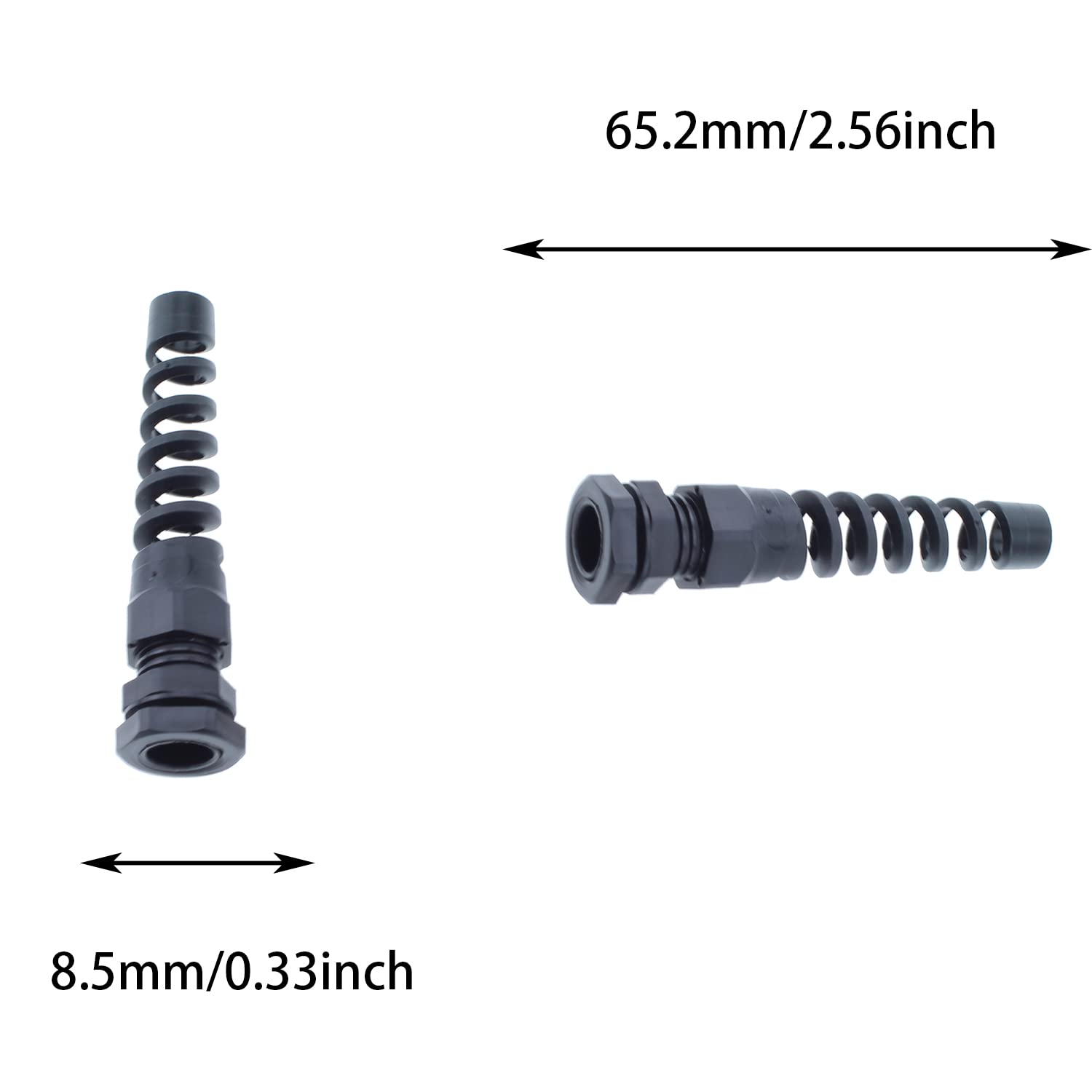 TAODAN 10 Pressacavi M16 In Nylon Impermeabili - Giunti Per Cavi Con Dado E Antipiega - Nero