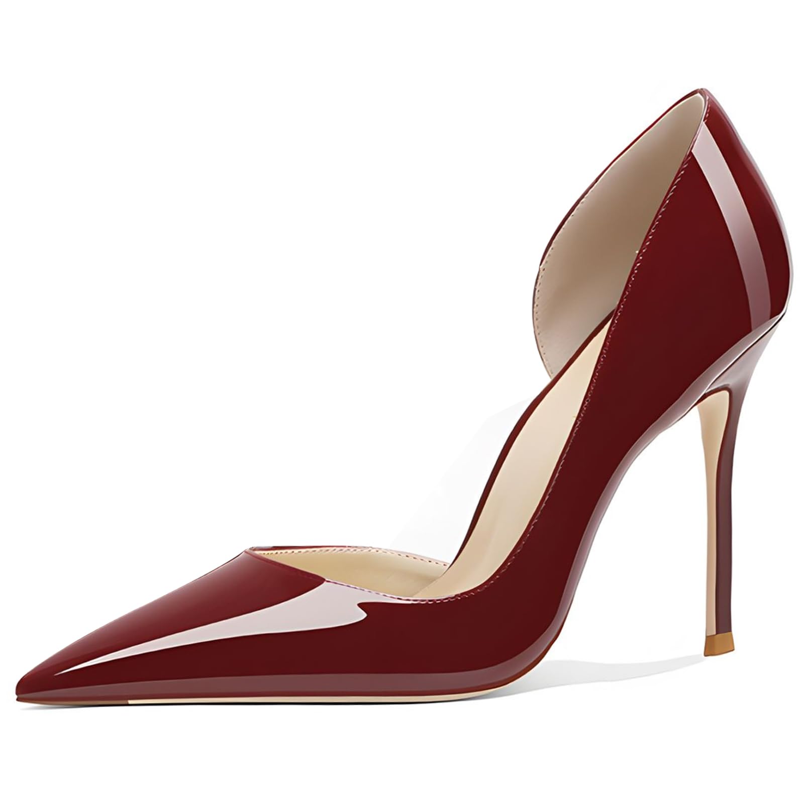 Women's 3.9 Inch Pumps Pointed Toe Stiletto Heels Shallow Mouth High Heels Party Night Club Wedding Dress Shoes