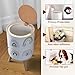 JBNJANKDAV Small Trash Can with Lid Collection Cartoon Hand Drawn Pastel Boho Rainbow Graphic for Baby Garbage Bin Pet Proof Waste Basket for Kitchen Bathroom Office Bedroom Decorative 1.8 Gallon
