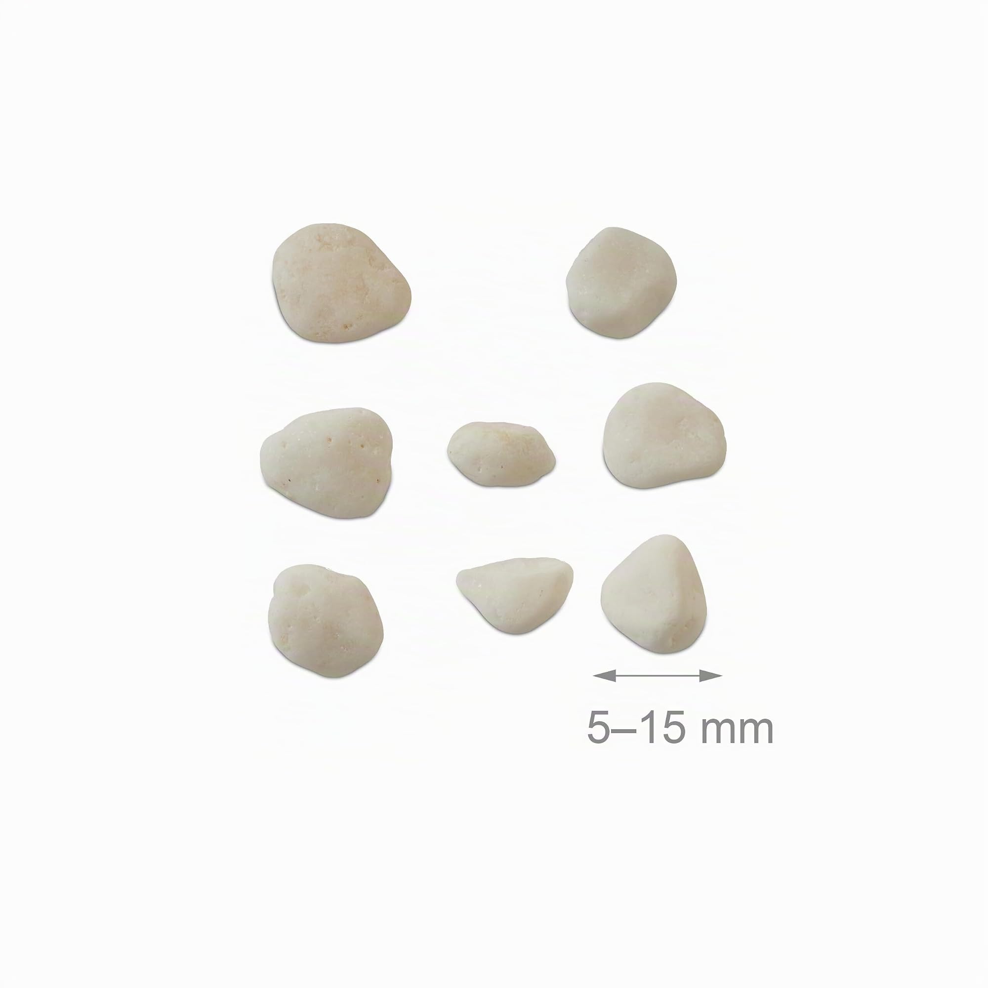 Relaxdays Graviers décoratifs pour Le Jardin, 5 kg, 5-15 mm, en marbre, Parterre, Pot de Fleurs, Tombe, Blanc