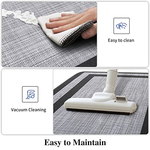Mattitude Kitchen Mat [2 Pcs] Cushioned Anti-Fatigue Kitchen Rugs Non-Skid Waterproof Kitchen Mats And Rugs Ergonomic Comfort Standing Mat For Kitchen, Floor, Office, Sink, Laundry, Black And Gray #TOP4