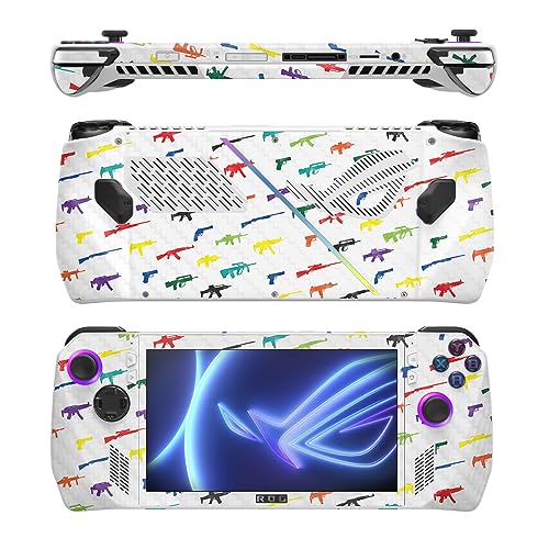 Image of MightySkins Carbon Fiber Skin Compatible with Asus ROG Ally - Fun Guns | Protective, Durable Textured Carbon Fiber Finish | Easy to Apply, Remove, and Change Styles