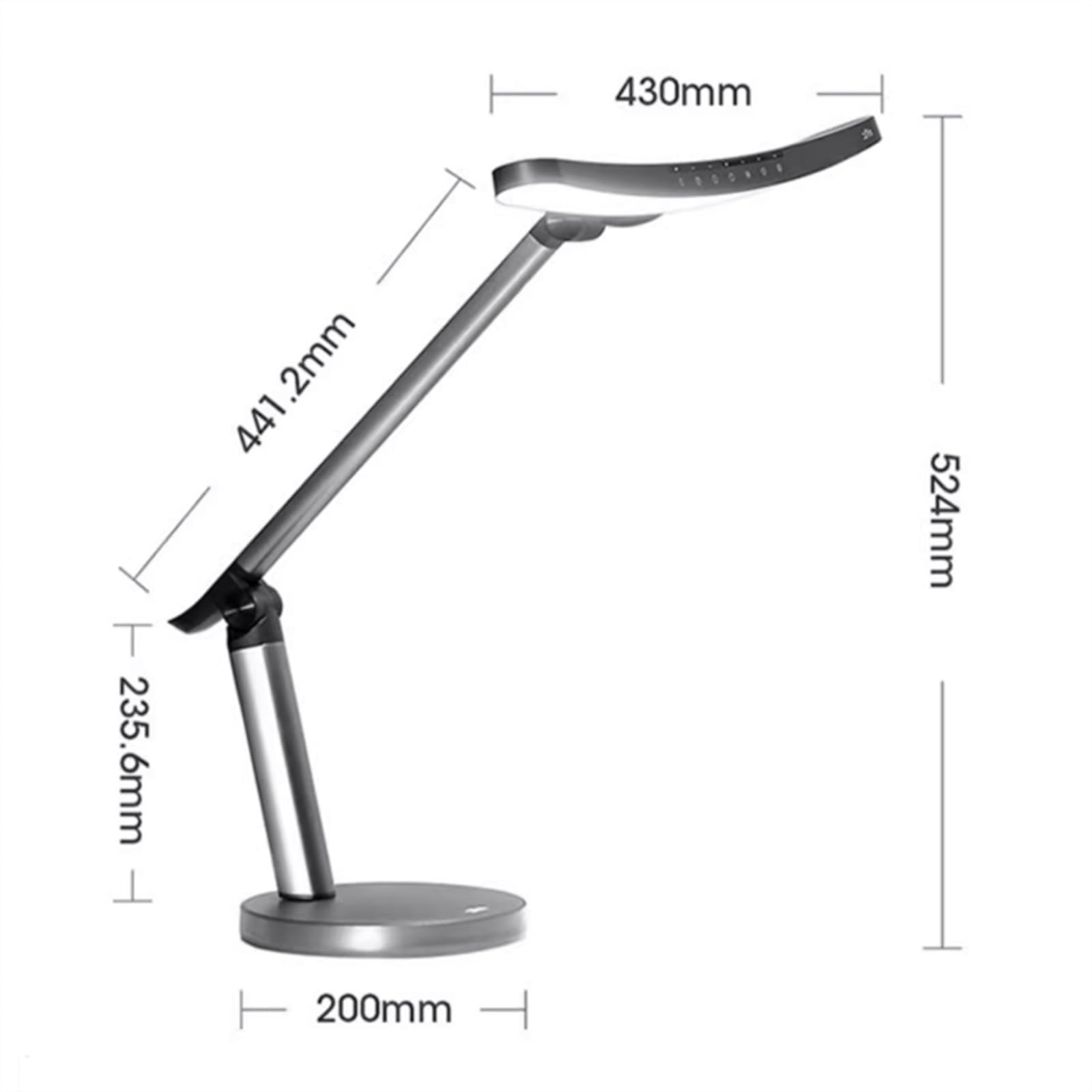 Lampa biurkowa LED, inteligentna ściemniana lampa chroniąca oczy, ściemniana jasność, sterowanie dotykowe 21 W, timer 45 minut, zastosowanie do czytania stołu warsztatowego, lampka nocna