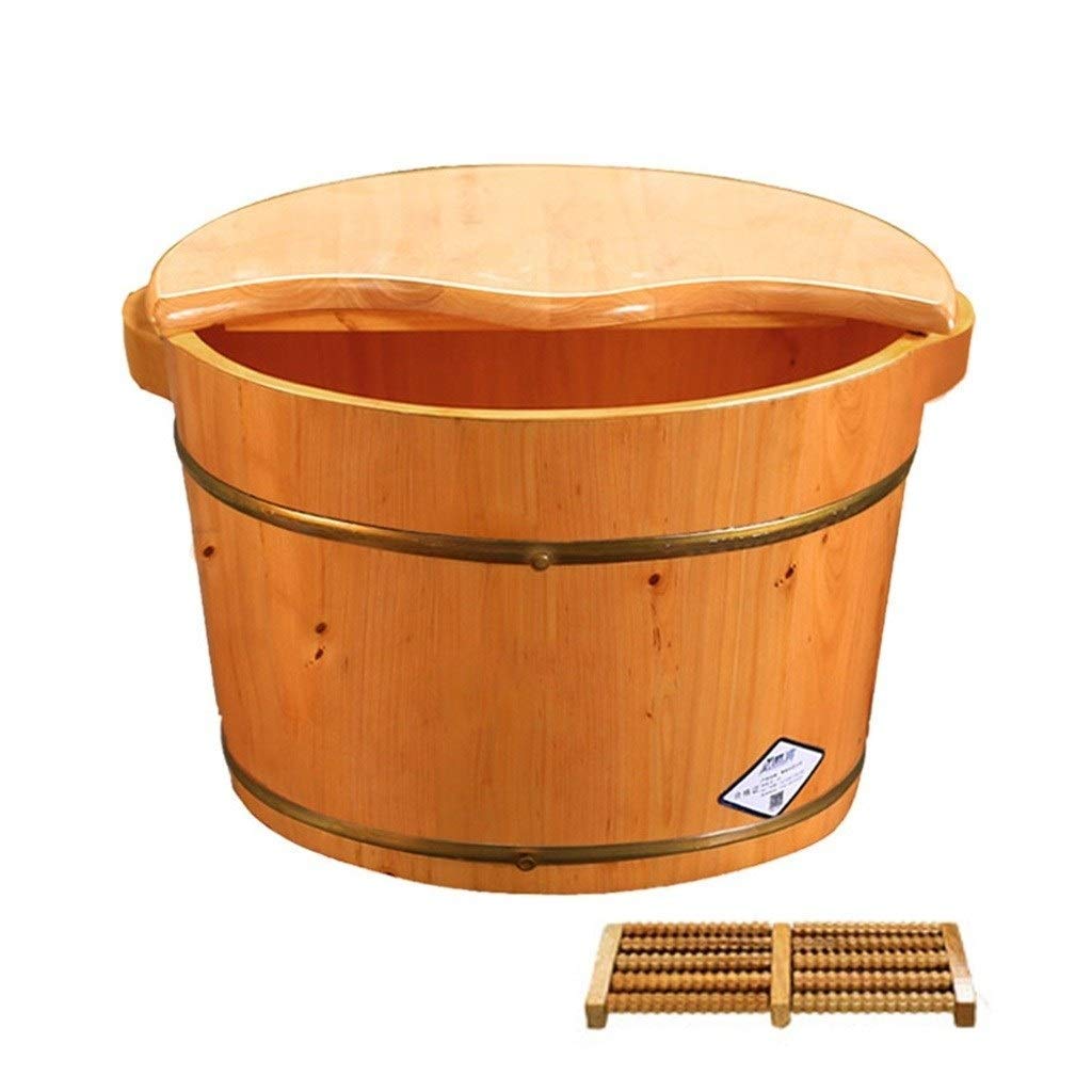 Pediluvio, Secchio Vasca per Pediluvio, Pediluvio in Legno, Ciotola per Pedicure Massaggio Spa Vasca per Piedi in Legno (Colore : 4), Rulli per Massaggi