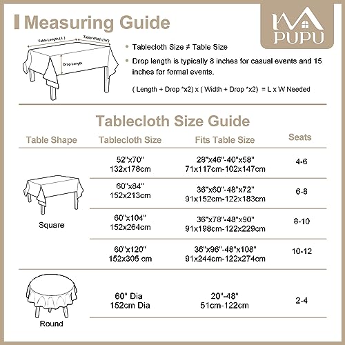 Ivapupu Rectangle Tablecloth 52X70 Inch Tablecloths Cotton Linen Waterproof Wrinkle Free Table Cover For Kitchen Dining Table Cloth For Tables Farmhouse Holiday Camping #TOP5