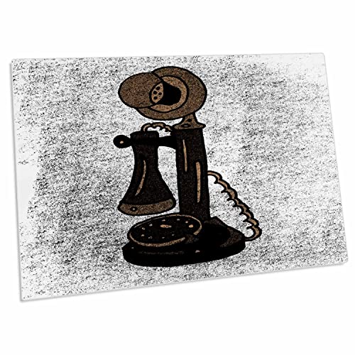 3dRose desk pad retro teléfono 23 x 16 pulg