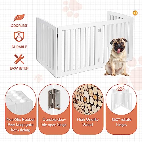 Dog-Gate-Pet-Gate-for-House-Stairs-Hallways-Doorways-24Inch-4-Panels-Foldable-Dog-Fence-for-Indoor-Extra-Wide-Wooden