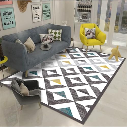 Tapis de jeunesse pour chambre d'enfant doux et confortable style géométrique gris - 2