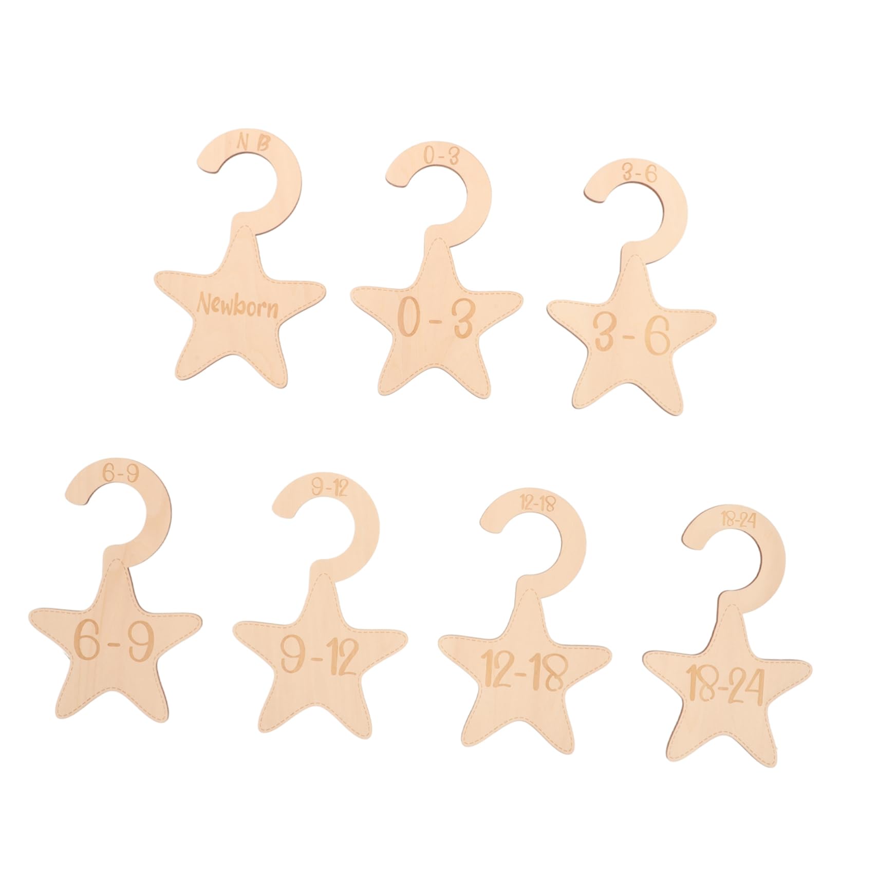 BESPORTBLE 7Pcs Closet Dividers Dividers for Wardrobe Organization Newborn to Months Adorable Design for Efficient Sorting and Nursery Decor