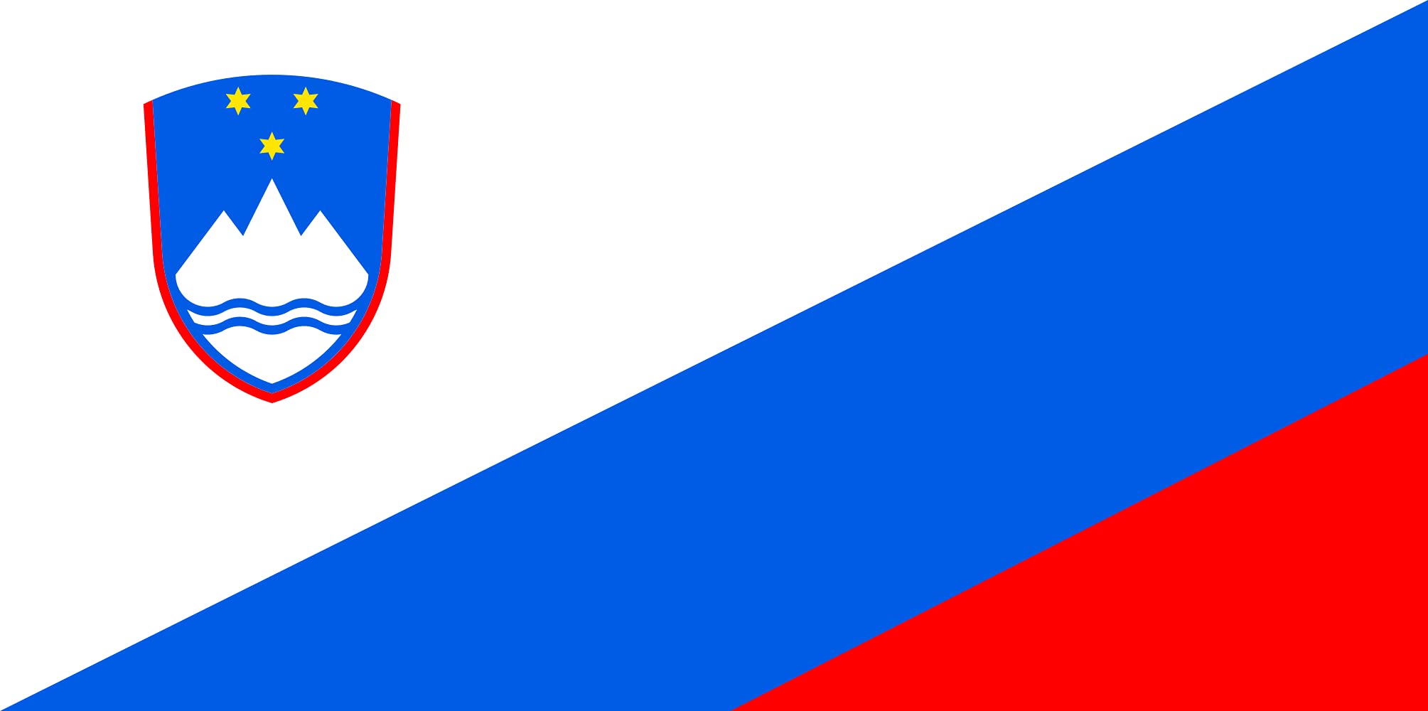 Drapeau de la Slovénie grand format pour proposition nationale de design