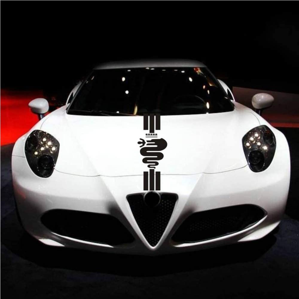 2x Adesivo per finestrino auto per Alfa Romeo Racing Mo 147 156 159 166 Giulietta Spider Giulia Stelvio Tonale Brera  34